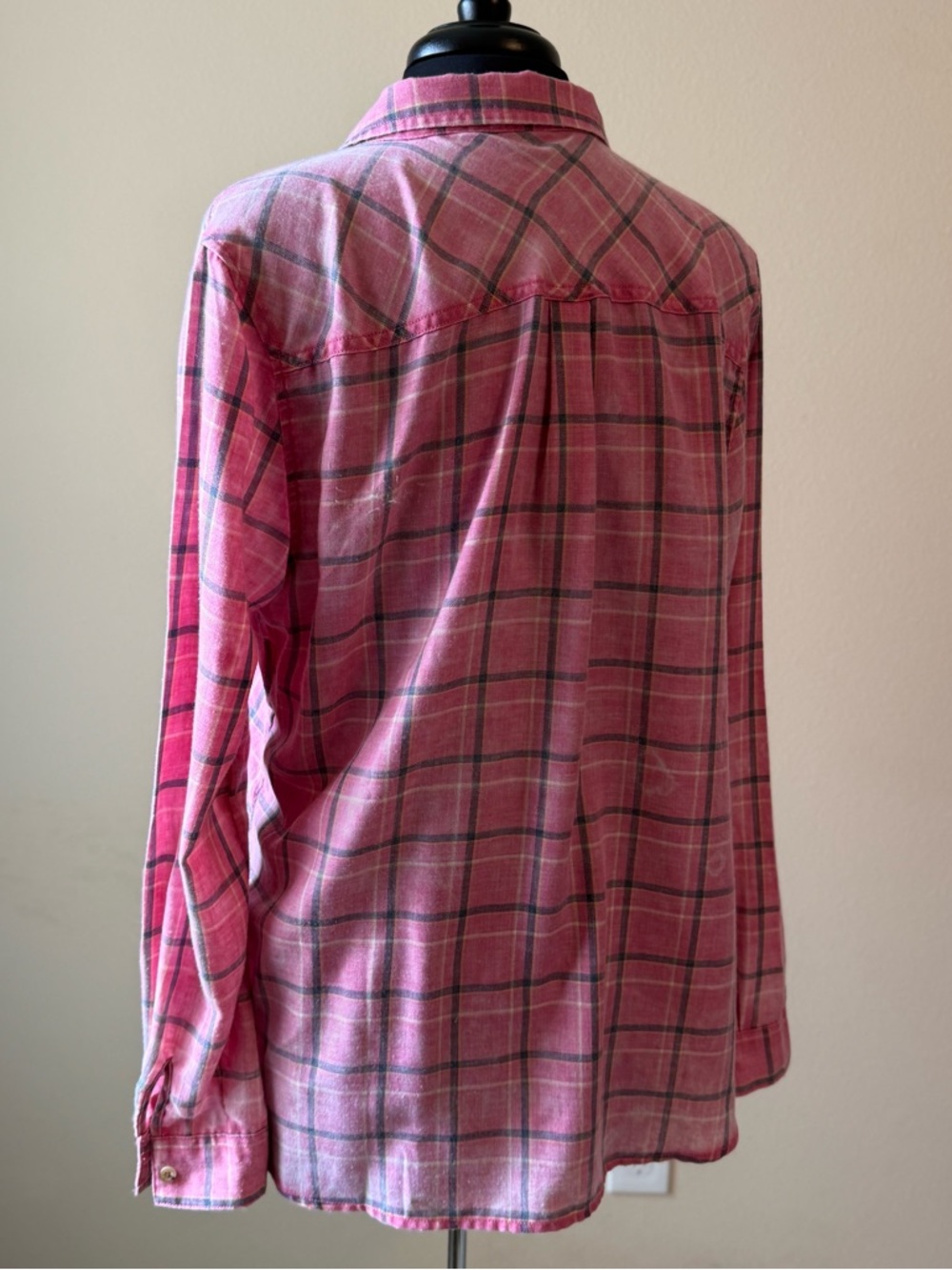MAURICES Pink Plaid Button-Up Shirt Size XL - Picture 5 of 12